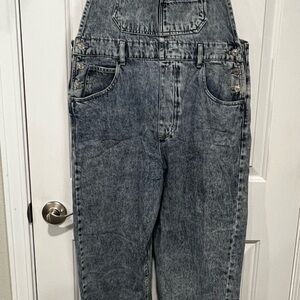 We The Free Ziggy Relaxed Blue Denim Overalls